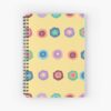 A spiral A5 notebook featuring a bright summer yellow floral front cover print by independent designer Zuzanii Designs.